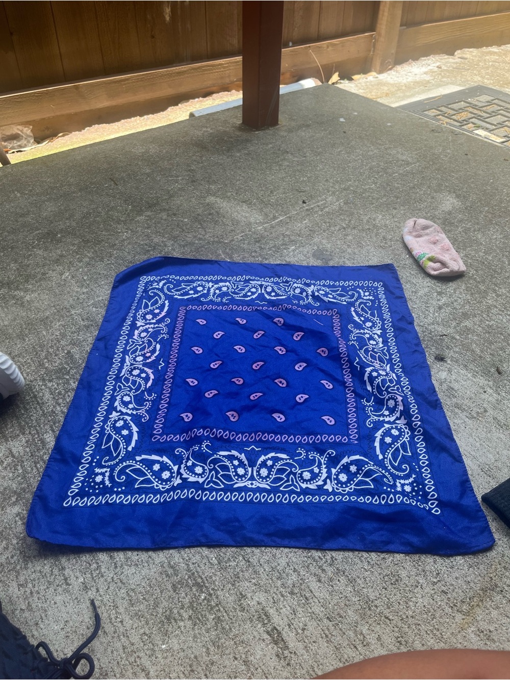 Royal Blue Paisley Bandana Scarf